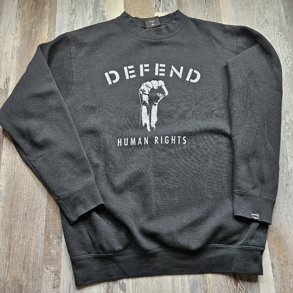 Defend Paris Defend Human Rights Sweatshirt Black Women's Medium